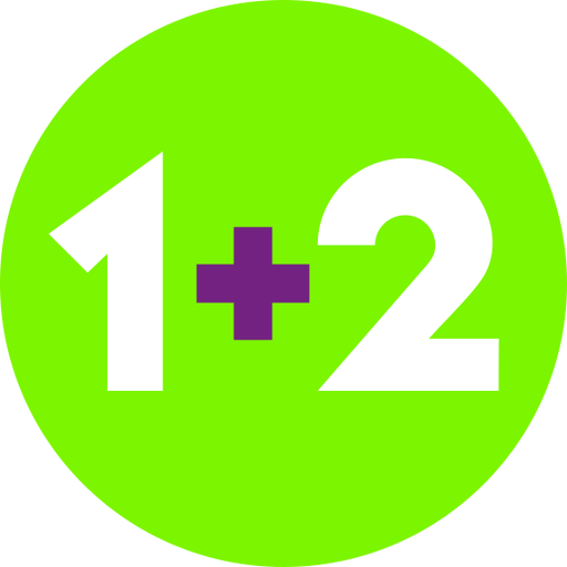 1+2 logo